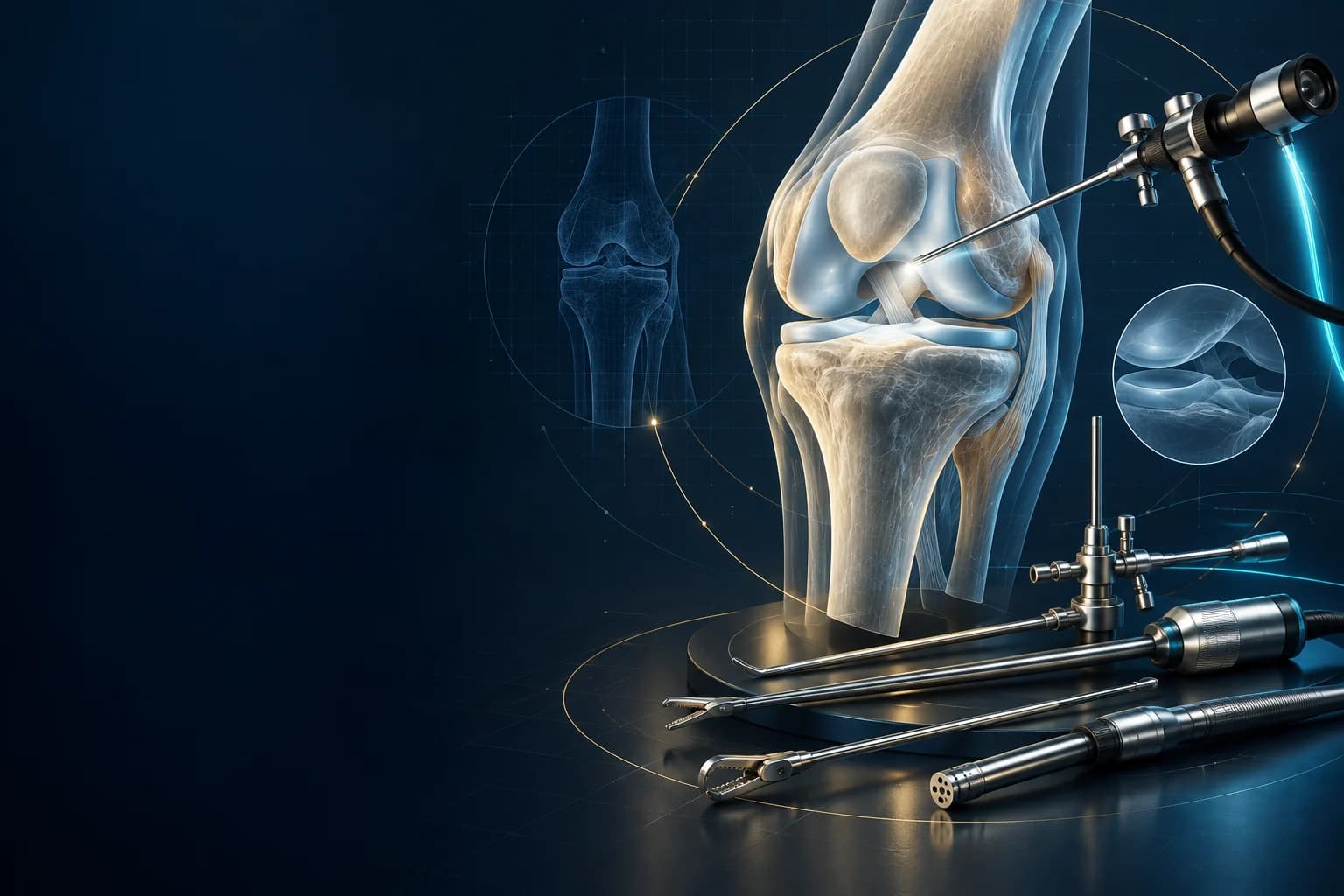 Editorial 3D knee anatomy model with an arthroscope and precision instruments